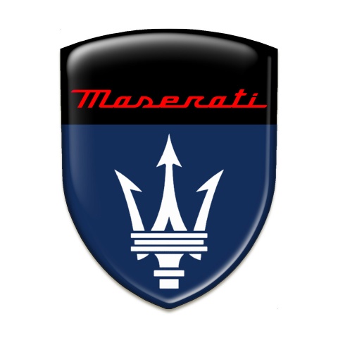 Maserati Silicone Badge High End Blue Black Design 