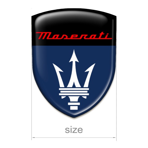 Maserati Silicone Badge High End Blue Black Design 