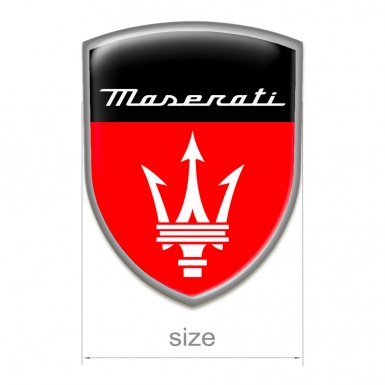 Maserati Silicone Shield Red Black Base Grey Outline Style 