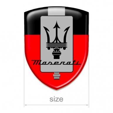 Maserati Emblem Exterior Red Black Background New Design Logo 