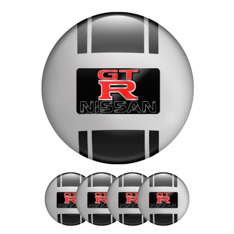 Nissan GT R Wheel Silicone Emblems Center Cap Grey Black