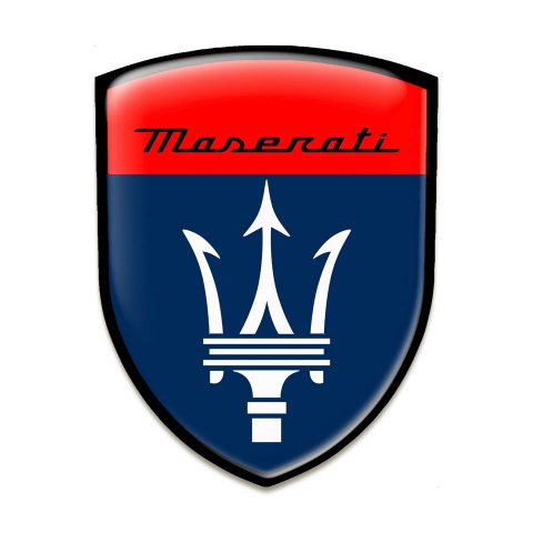 Maserati Silicone Shield Blue Red Print Black Contour Style 