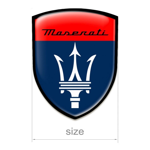 Maserati Silicone Shield Blue Red Print Black Contour Style 