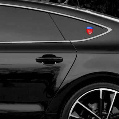 Maserati Resin Sticker Red Blue Base Grey Logo 
