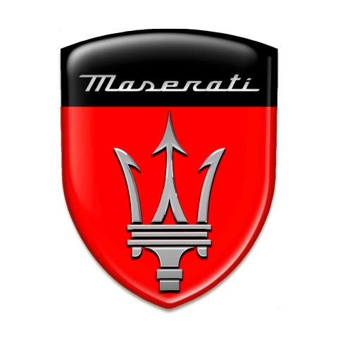 Maserati Emblem Exterior Red Black Base Grey Logo Edition 