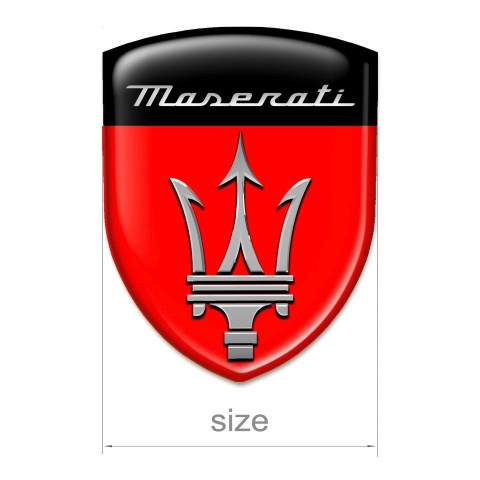 Maserati Emblem Exterior Red Black Base Grey Logo Edition 