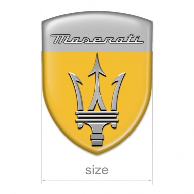 Maserati Tuning Emblem Yellow Grey Edition 