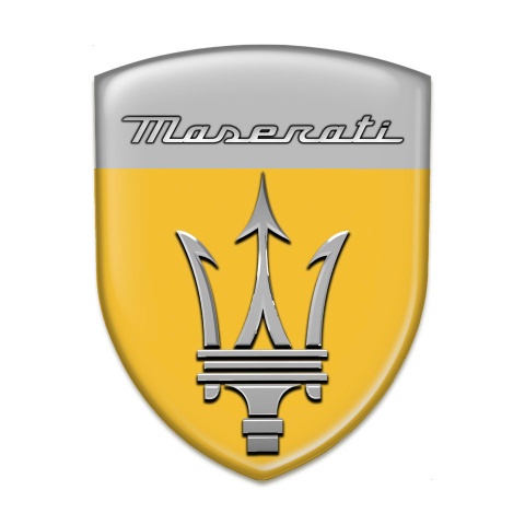 Maserati Tuning Emblem Yellow Grey Edition 