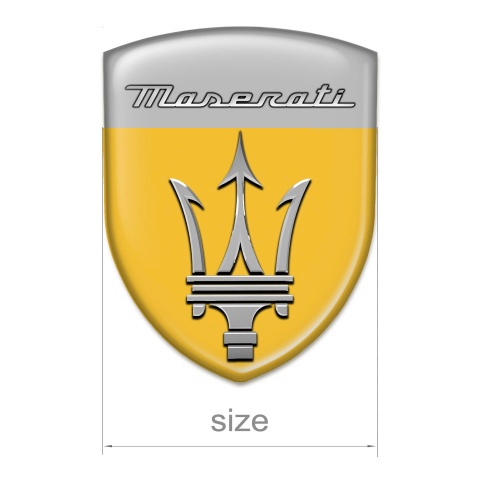 Maserati Tuning Emblem Yellow Grey Edition 