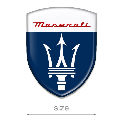 Maserati Self Adhesive Emblem Logo Classic Design 