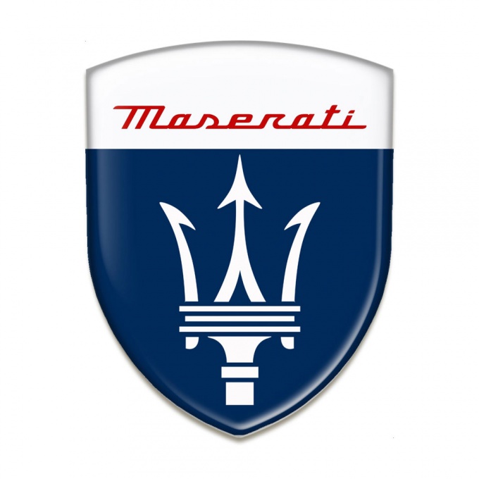 Maserati Self Adhesive Emblem Logo Classic Design 