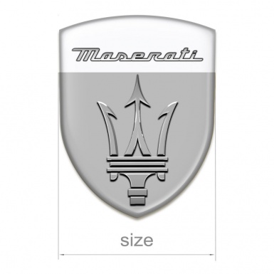 Maserati Auto Emblem Racing Edition Grey White Design 