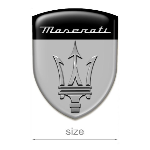 Maserati Tuning Emblem High End Grey Black design 