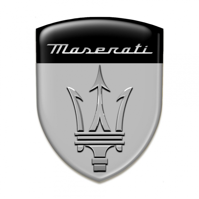 Maserati Tuning Emblem High End Grey Black design 