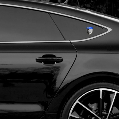 Maserati Emblem Exterior Grey Blue Print Black Lines 