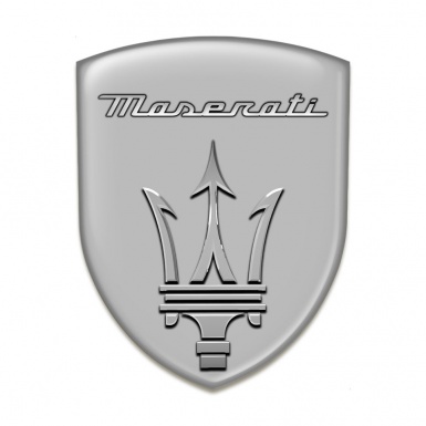 Maserati Emblem Badge Logo Stylish Grey Edition 