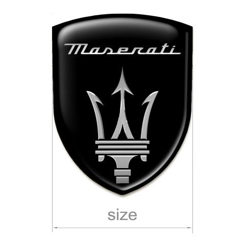 Maserati Logo Emblem High Quality Black Edition 