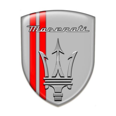 Maserati Resin Sticker Grey with Red Lines Edition 