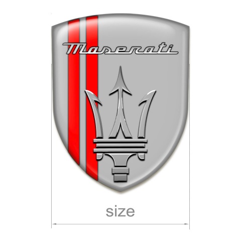 Maserati Resin Sticker Grey with Red Lines Edition 