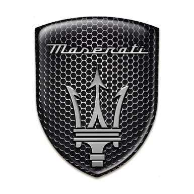 Maserati Car Interior Badge Perforated Steel Version 