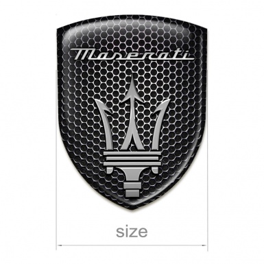Maserati Car Interior Badge Perforated Steel Version 
