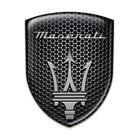 Maserati Car Interior Badge Perforated Steel Version 
