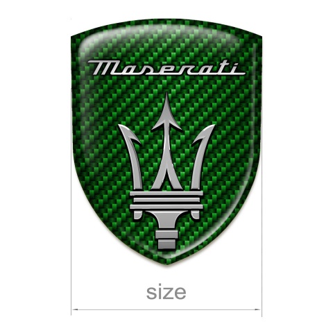 Maserati Silicone Badge High End Green Carbon Version 