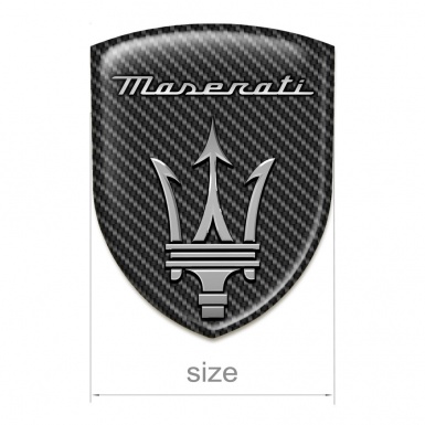 Maserati Silicone Badge Premium Quality Carbon Version 
