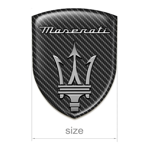 Maserati Silicone Badge Premium Quality Carbon Version 