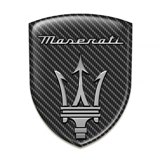 Maserati Silicone Badge Premium Quality Carbon Version 