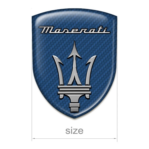 Maserati Domed Emblem High End Navy Blue Carbon Version 