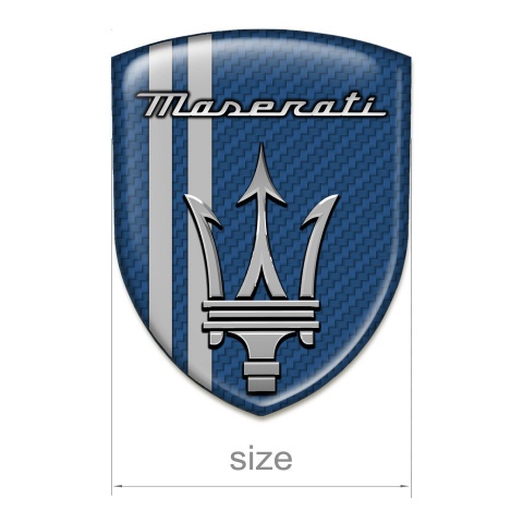 Maserati Silicone Emblem Navy Blue Carbon Red Lines Variant 