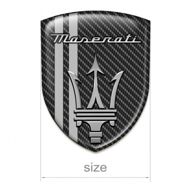 Maserati Tuning Emblem High Quality  Grey Carbon Grey Lines Variant
