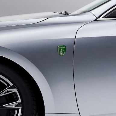 Maserati Car Accessories Badge Green Carbon Grey lines Variant