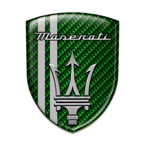 Maserati Car Accessories Badge Green Carbon Grey lines Variant