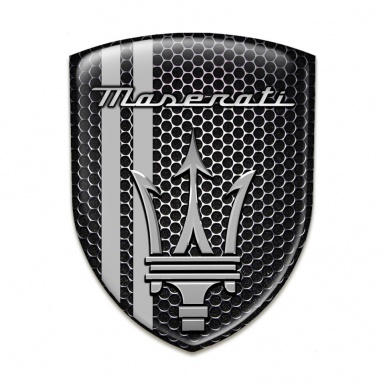 Maserati Car Interior Badge Premium Quality Perforated Steel Edition 