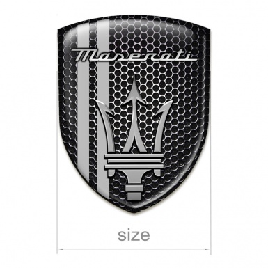 Maserati Car Interior Badge Premium Quality Perforated Steel Edition 