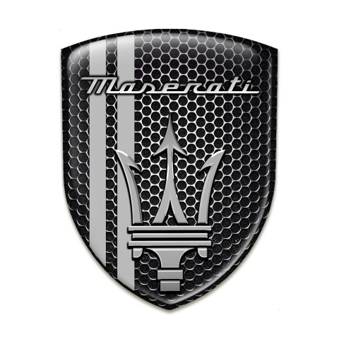 Maserati Car Interior Badge Premium Quality Perforated Steel Edition 