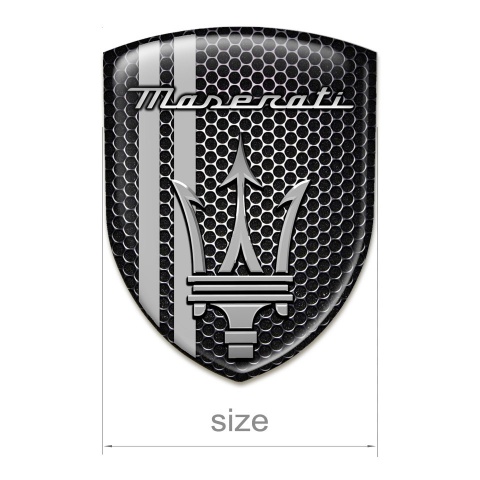 Maserati Car Interior Badge Premium Quality Perforated Steel Edition 