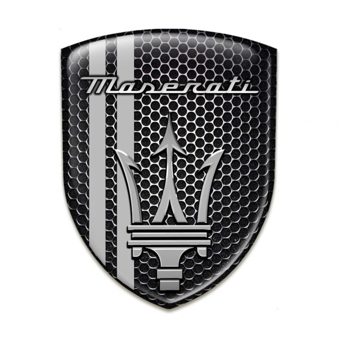 Maserati Car Interior Badge Premium Quality Perforated Steel Edition 