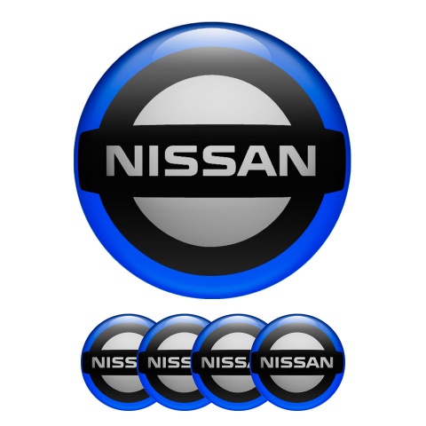 Nissan Wheel Emblems Center Cap Modern Style Blue