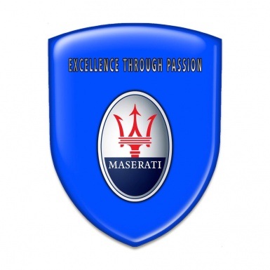 Maserati Silicone Emblem Blue type Round Logo 