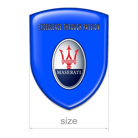 Maserati Silicone Emblem Blue type Round Logo 