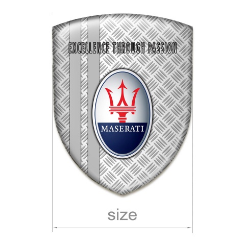 Maserati Silicone Badge Mesh Effect with Grey Lines Type