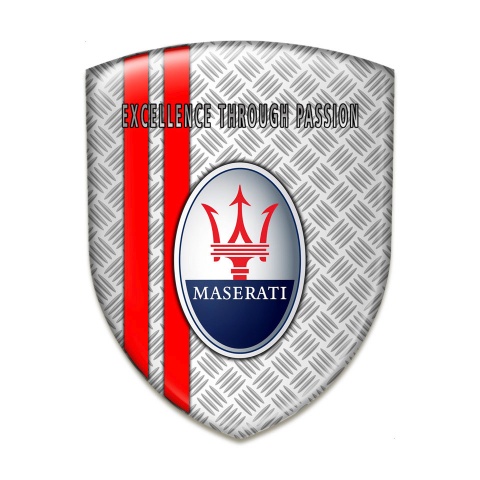 Maserati Silicone Shield Mesh Effect with Red Lines Type