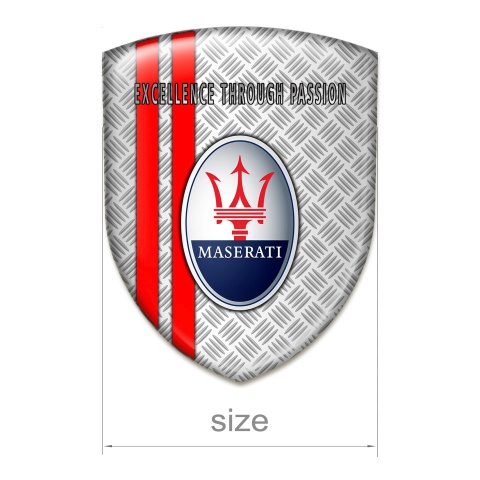 Maserati Silicone Shield Mesh Effect with Red Lines Type