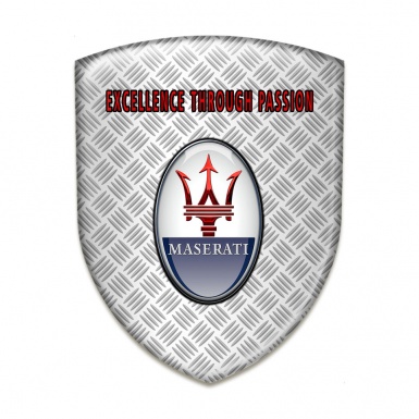 Maserati Silicone Car Decal Badge Mesh Effekt Base Red Label logo 