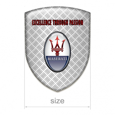 Maserati Silicone Car Decal Badge Mesh Effekt Base Red Label logo 