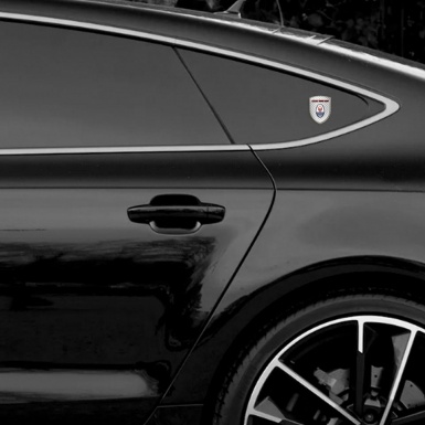 Maserati Silicone Car Decal Badge Mesh Effekt Base Red Label logo 