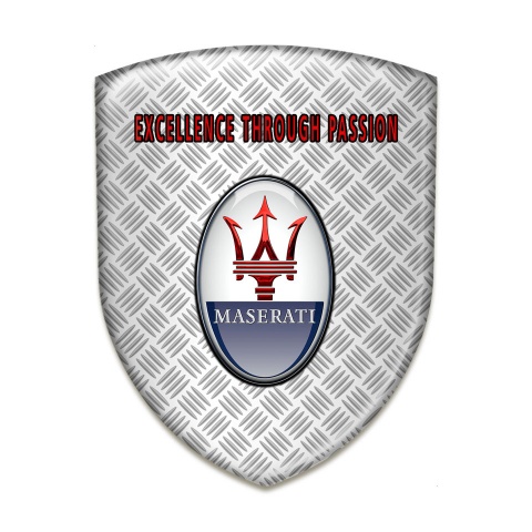 Maserati Silicone Car Decal Badge Mesh Effekt Base Red Label logo 